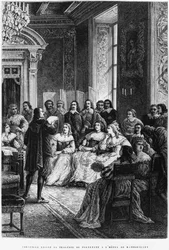 Pierre Corneille (1606-84) leest Polyeucte in het Hotel de Rambouillet, ca. 1880