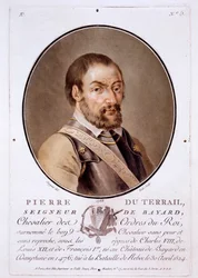 Pierre du Terrail, Seigneur de Bayard, uit Portraits des grands hommes, femmes illustres, et sujets memorables de France, gepubliceerd 1787-92