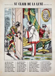 Pierrot, Harlekijn en de buurman, ill. van het lied 