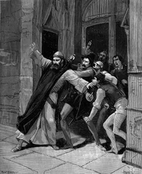 Pietro Paolo Sarpi, bekend als Fra Paolo, van de Orde der Dienaren van Maria (1552-1623), Venetiaans historicus, wordt op 5 oktober 1607 in Venetië door moordenaars verwond.