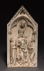Plaquette: De Maagd en Kind met Engelen, Parijs, ca. 1320-1330