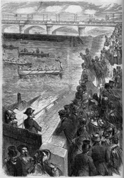 Spel op de Seine, bij de Pont d