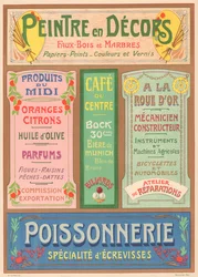 Plche n° 23: Signage modellen voor Art Nouveau letter schilder