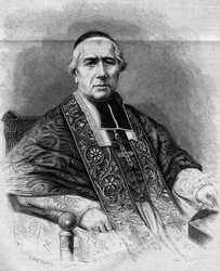 Portret van Francois Nicolas Madeleine Morlot (1795-1862), aartsbisschop van Parijs. Gravure in "Le Monde Illustre" n°299 van 3 januari 1863.