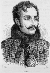 Portret van Antoine Charles Louis, Graaf van Lasalle, Franse generaal (1777 - 1809), gesneuveld in de Slag bij Wagram - in 