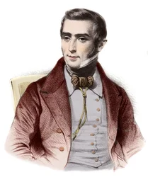 Portret van Augustin Eugene Scribe (1791-1861), Franse romanschrijver - Portret van Eugene Scribe (1791-1861), Franse auteur van komedies van zeden