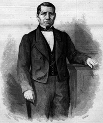Portret van Benito Pablo Juarez Garcia, Mexicaanse politicus. Gravure in Le Monde Illustré nr. 270 van 14 juni 1862