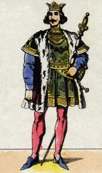 Portret van Karel IV de Schone (1294-1328), Koning van Frankrijk.