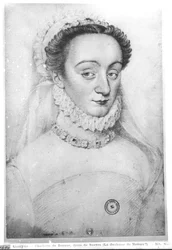 Portret van Charlotte de Beaune (1551-1617) Dame de Sauves, 16e-17e eeuw