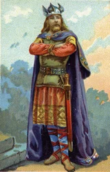 Portret van Childebert I, koning van de Franken van 511 tot 558.