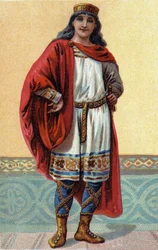 Portret van Clovis II, koning van de Franken (ca. 633-657)