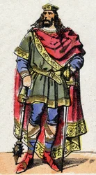Portret van Clovis I, koning van de Franken.
