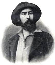 Portret van dokter Noel Eugene Ballay (1847-1902), Franse ontdekkingsreiziger en koloniaal bestuurder, de tweede gouverneur-generaal van Frans West-Afrika. Gravure 1902. Privécollectie.