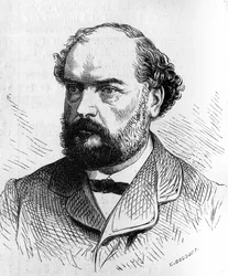 Portret van Francois Desire Bancel (1822-1871), Franse politicus. Gravure in Le Monde Illustré nr. 63 van 5 juni