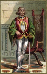 Portret van Gaston de Foix (1489-1512). Chromolithografie eind 19e eeuw.