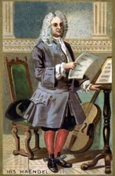Portret van George Frederick Handel (Georg Friedrich Handel)