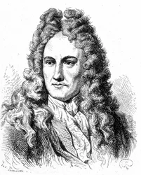 Portret van Gottfried Wilhelm von Leibniz (1646 - 1716), Duitse filosoof en geleerde - in 