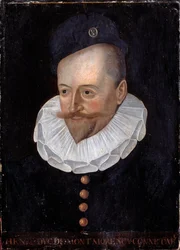 Portret van Henri I Hertog van Montmorency, Connetable van Frankrijk (1534-1614) Franse School van de 16e eeuw. Versailles, Kastelen van Versailles en Trianon