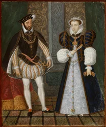 Portret van Hendrik II en Catharina de