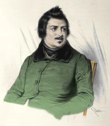 Portret van Honore de Balzac (1799-1850), Franse schrijver.