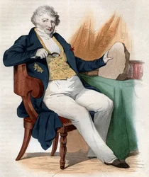 Portret van Jean Leopold Nicolas Frederic Cuvier bekend als Georges Cuvier (1769-1832), Franse natuuronderzoeker en zoöloog.