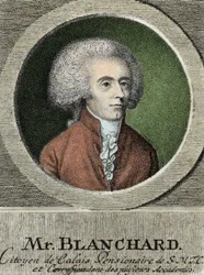 Portret van Jean Pierre Blanchard (1753-1809), Franse luchtvaartpionier.