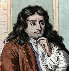 Portret van Jean de La Fontaine, Franse fabeldichter en dichter