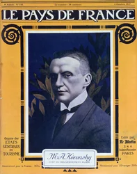 Portret van Kerensky, omslag van het Franse tijdschrift Le Pays de France, 4 oktober 1917
