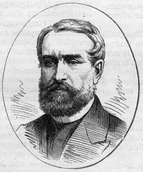 Portret van Louis Cabat (1812-1893), Franse schilder. Gravure in Le Monde Illustré nr. 890 van 2 mei 1874.