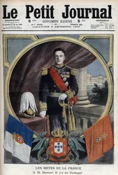 Portret van Manuel II, koning van Portugal (1889-1932) tijdens zijn bezoek aan Parijs (