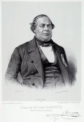 Portret van de Martinikaanse politicus Cyrille Charles Auguste Bissette (1795-1858), een groot voorstander van de afschaffing van slavernij in Frankrijk