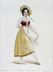 Portret van Miss Noblet in het Ballet van de Veronderstelde Boer