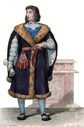 Portret van Philippe de Commines (Commynes of Comines) (1447-1511), Franse schrijver en diplomaat.