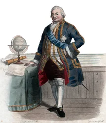 Portret van Pierre Andre de Suffren de Saint Tropez, bailli de Suffren (1729-1788), Franse admiraal.