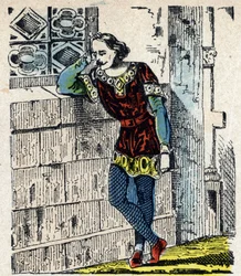 Portret van Prins Karel van Neder-Lotharingen (Karel I van Lotharingen) (953-991) opgesloten in Orléans in 991