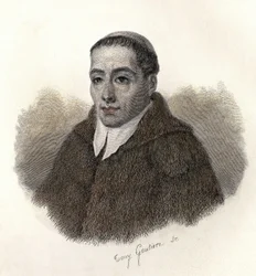 Portret van Heilige Bernard de Menthon (923-1009), aartsdiaken van Aosta en oprichter van de hospices van Saint Bernard. In “Portretten van Nuttige Mannen”