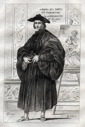 Portret van Italiaanse schilder Andrea del Sarto (Andrea d