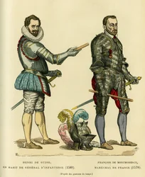 Portretten van Henri I de Guise, bekend als de Balafre (1549-1588) in het uniform van infanteriegeneraal in 1580 en van Francois de Montmorency (1530-1579), maarschalk van Frankrijk rond 1576
