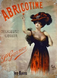 Reclameaffiche voor Abricotine, gemaakt door P. Garnier, Parijs