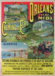 Poster ter promotie van de spoorwegen van Orleans en Midi, Frankrijk