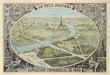 Poster gepubliceerd door Le Petit Journal om de Exposition Universelle in Parijs te adverteren, 1900