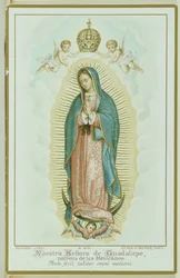 Gebedskaart met Onze Lieve Vrouw van Guadalupe, ca.1900