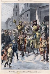 Proclamatie van de toekomst van Edward VII koning van Engeland op de dag van de dood van koningin Victoria op 22 januari