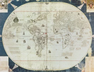 Rc C 2487 Wereldkaart, ontworpen door Sebastian Cabot (ca. 1476-1557), 1544