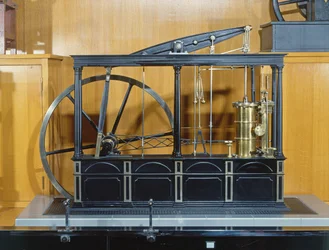 Reconstructie van de stoommachine ontworpen door James Watt