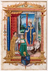 René du Bellay in gebed voor Sinterklaas
