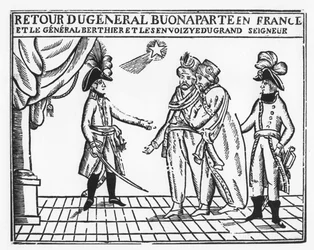 Terugkeer van Generaal Bonaparte naar Frankrijk (gravure)