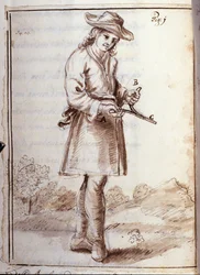 Wichelroedelopen - rabdomantie - bronnenzoeken - in “Occult physics, ou Treat de la baguette divinatoire et de son utile pour la disouverte des sources des mines des caches, des thieves et des murtriers fugitives, etc” - door Pierre Le Lorrain (Abbé de