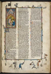 Hendrik II van Engeland met schrijver (illustratie uit 