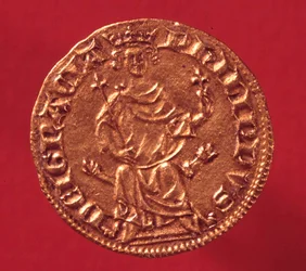 Koninklijke gouden ecu door Filips IV de Schone (1268-1314). 1290. Parijs, Musée de la Monnaie